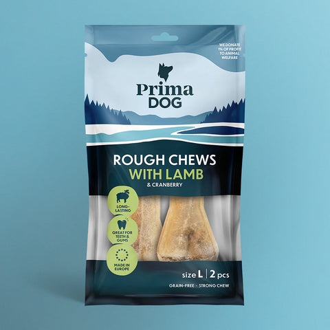 PrimaDog Rough Chews Lammas-Karpalo koirille | eri kokoja
