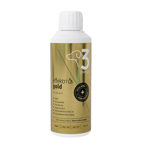 Effektri Dog Gold Omega-3+nivelravinteet | eri kokoja