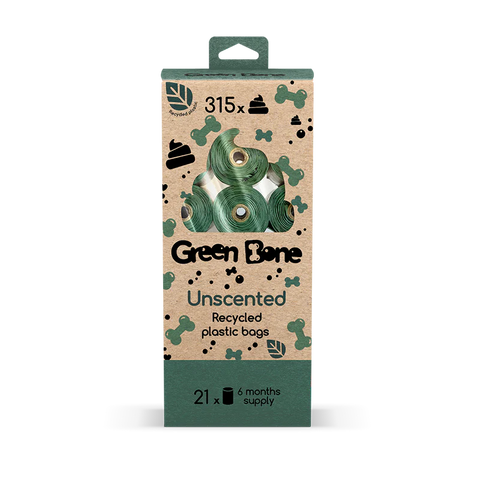 Green Bone kakkapussi Unscented | 21 x 15 kpl