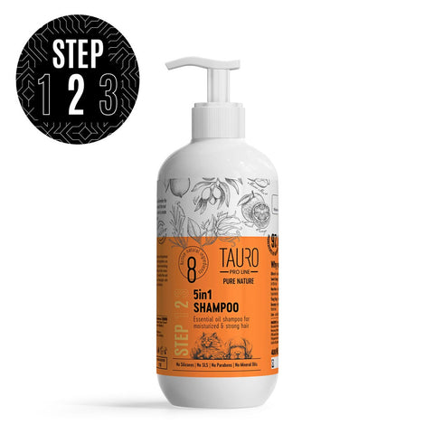 Tauro Pro Line Nature 5in1 shampoo koirille | kosteuttava | 400 ml