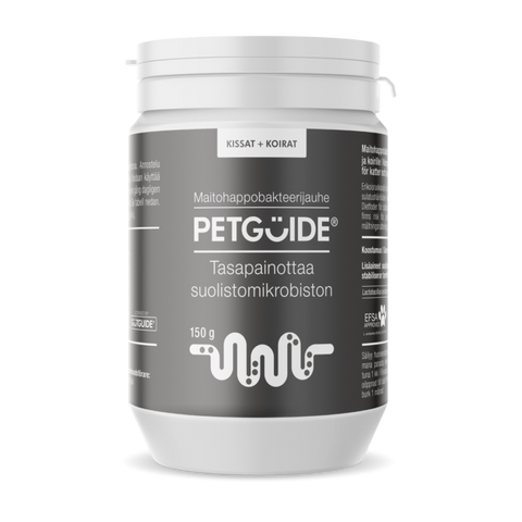 Petguide maitohappobakteerijauhe suolistolle kissoille ja koirille | alk. 75g