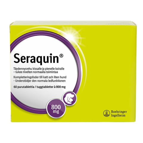 Seraquin kissoille ja pienille koirille | 800 mg x 60 tablettia