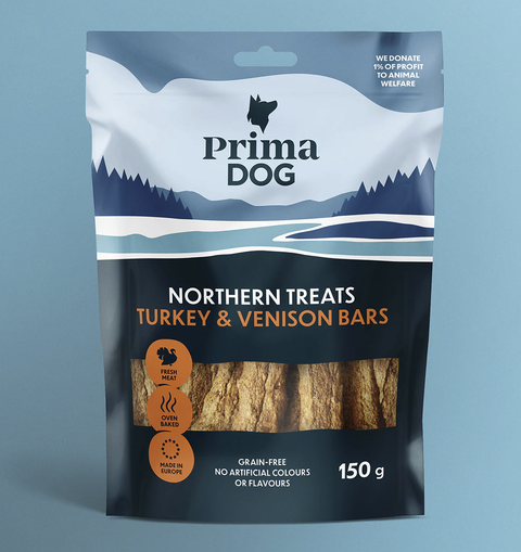 PrimaDog Northern Treats Lihatanko (Kalkkuna ja Peura 150g)