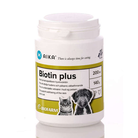 AIKA Biotin plus täydennysrehu koirille ja kissoille | 200 tablettia