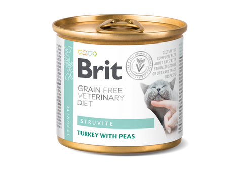 Brit GF Vet Diet Cat Can Struvite märkäruoka | kalkkunaa herneillä | 200g